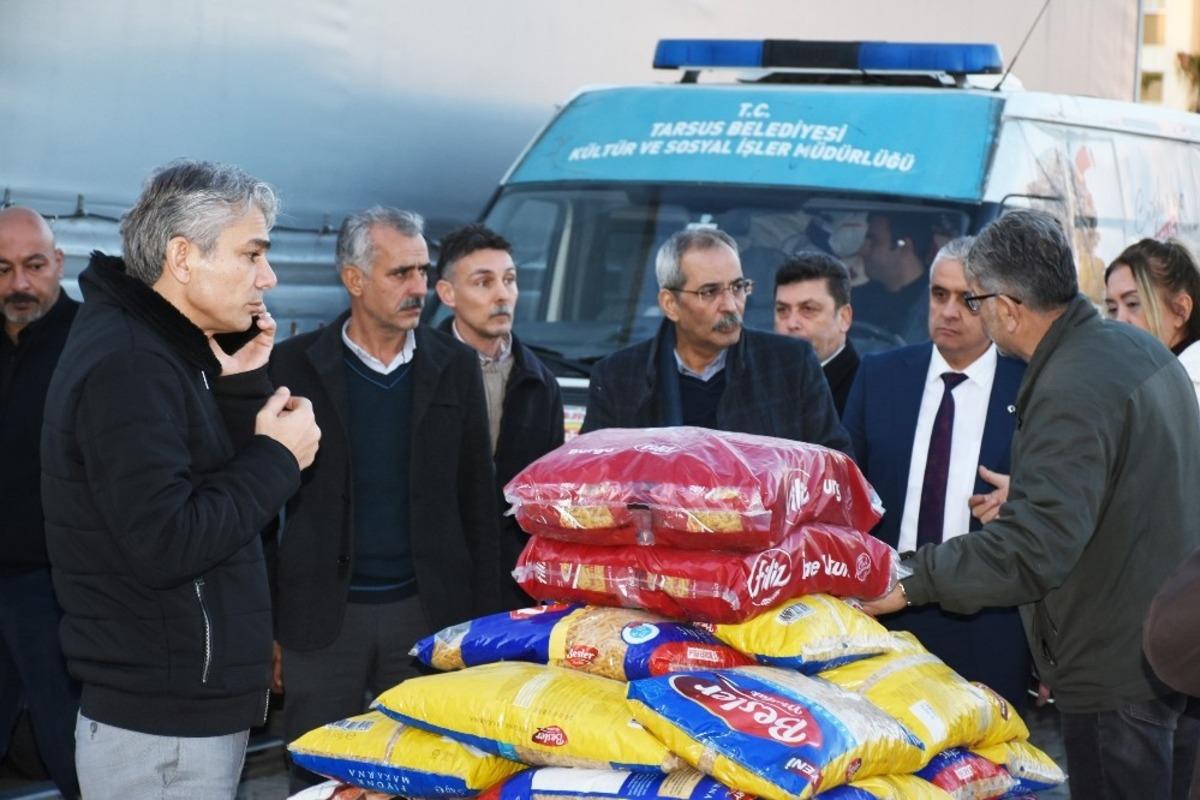 Tarsus Belediyesi depremzedeler i&ccedil;in seferberlik başlattı