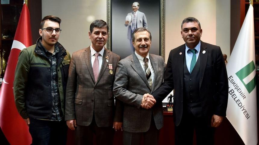 Şehit yakınları ve gazilerden Ata&ccedil;&rsquo;a ziyaret