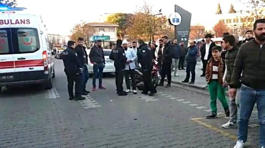 Otomobil motosiklete &ccedil;arptı: 1 yaralı