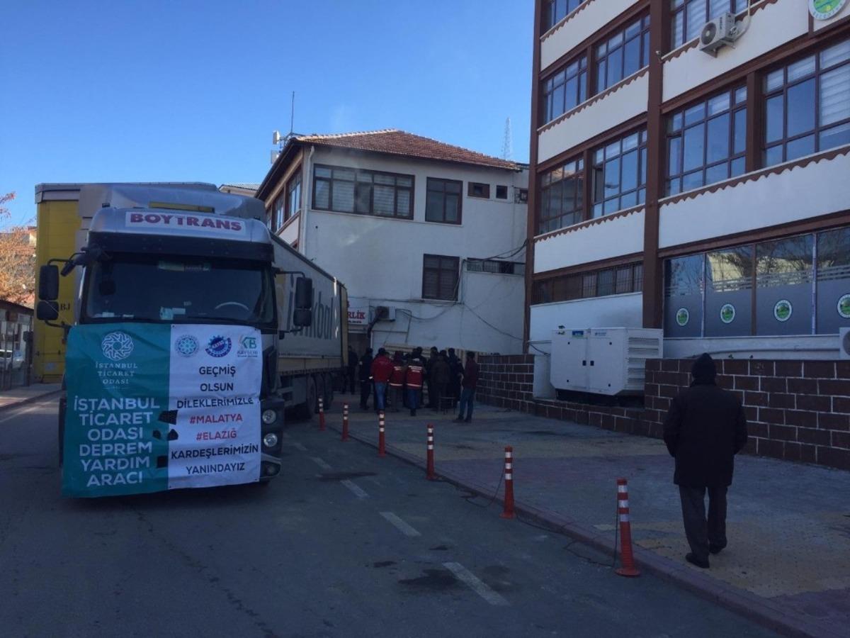 Kayseri&rsquo;deki Odaların Yardım Tırları Deprem B&ouml;lgesine Ulaştı