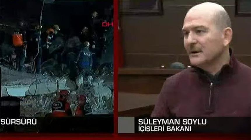 Deprem bölgesinde son durum! Bakan Soylu'dan canlı yayında önemli açıklamalar