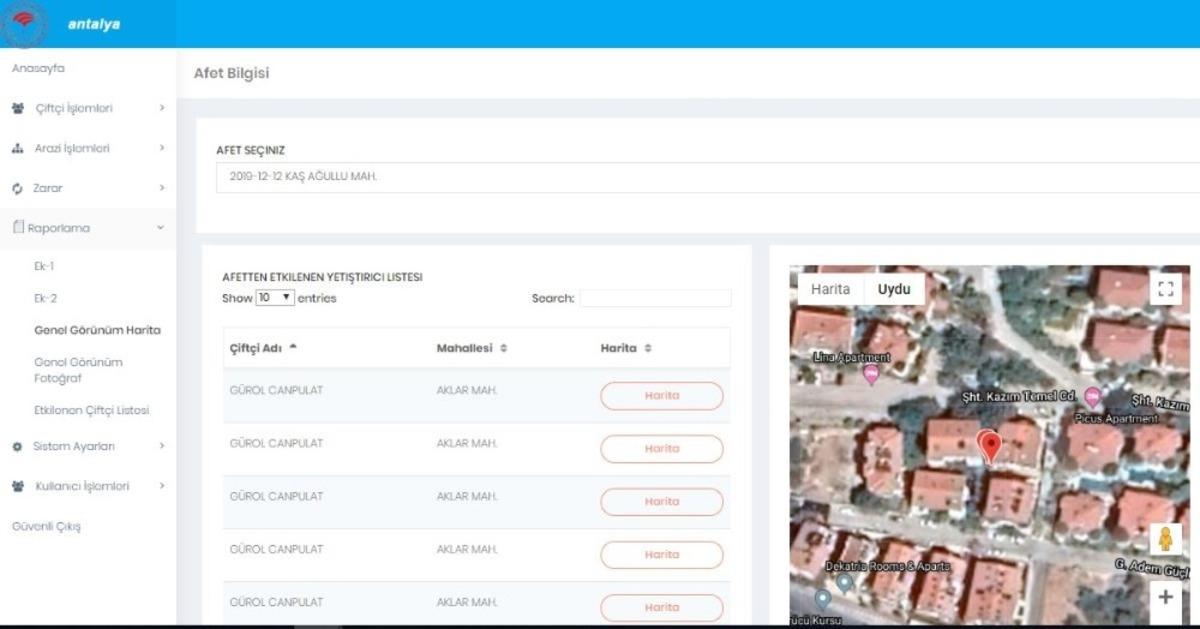Antalya&rsquo;da hasar tespitinde dijital d&ouml;n&uuml;ş&uuml;m başladı