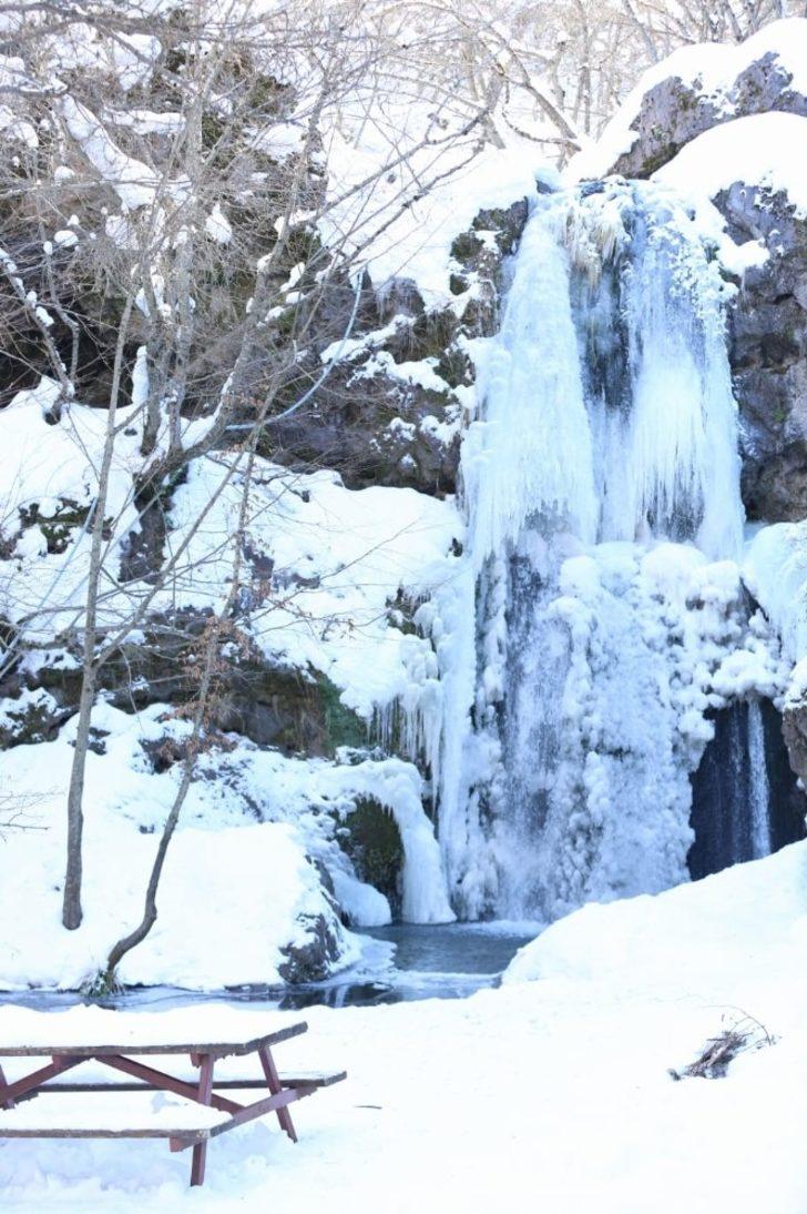 Buz tutan şelale güzel görüntüler oluşturdu G3