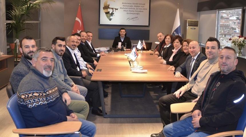 Kuşadası CHP&rsquo;den Başkan G&uuml;nel&rsquo;e ziyaret