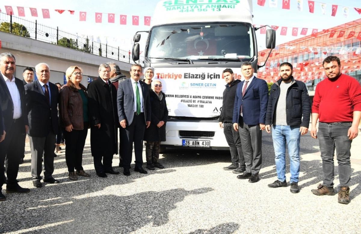 Yardım tırını Başkan Soner &Ccedil;etin uğurladı