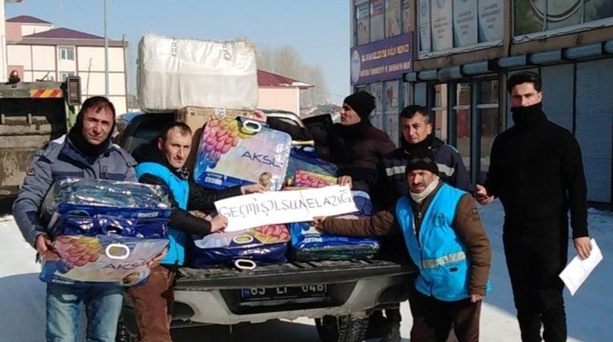Çaldıran Belediyesinden depremzedeler için yardım kampanyası