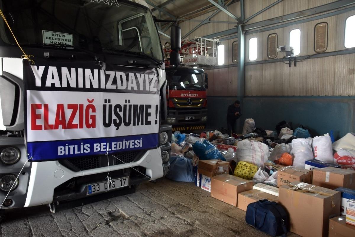 Bitlis&rsquo;ten Elazığ&rsquo;a yardım eli