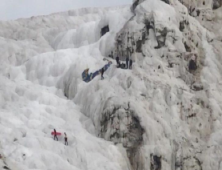 Denizli'de amaç paraşütü kazası! Travertenlere düştü G5