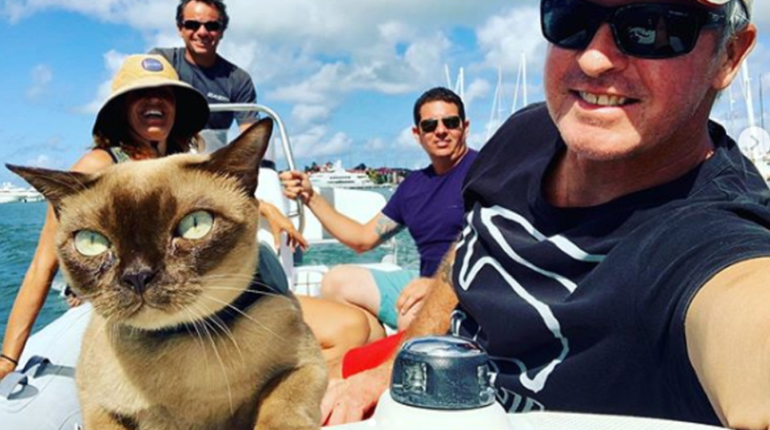 ‘Denizci kedi’ sosyal medyayı salladı!