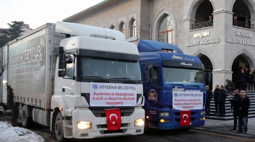 Nevşehir&rsquo;de son yardım tırı bu akşam yola &ccedil;ıkıyor