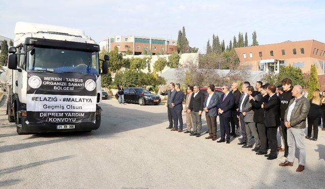 MTOSB’den deprem bölgesine 7 tır yardım malzemesi gönderildi