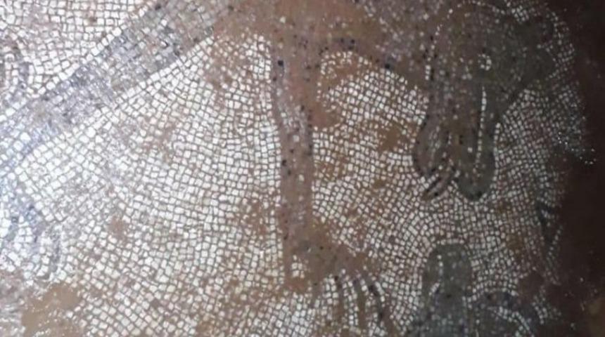 Şanlıurfa&acute;da izinsiz kazıda Roma d&ouml;nemine ait mozaikler ortaya &ccedil;ıktı