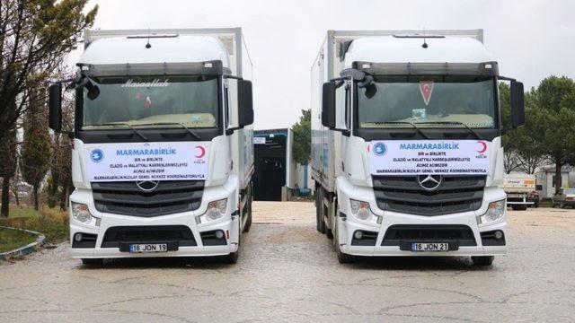 Marmarabirlik Elazığ ve Malatya için seferber oldu