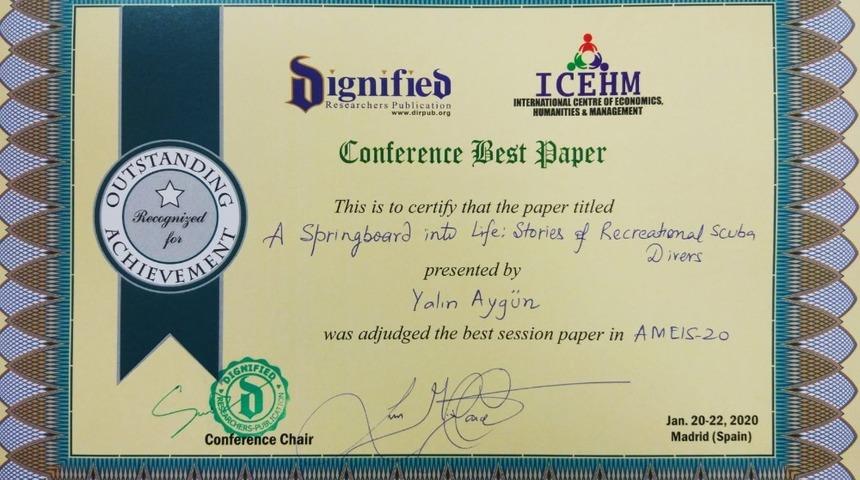 Spor Bilimleri Fak&uuml;ltesi Araştırma G&ouml;revlisi Yalın Ayg&uuml;n&rsquo;den b&uuml;y&uuml;k başarı