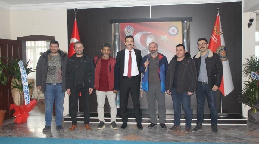 Muhabirlerden yeni atanan Emniyet M&uuml;d&uuml;r&uuml; Temiz&rsquo;e ziyaret