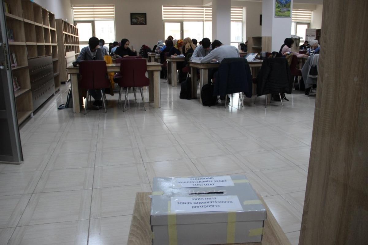 Solhanlı &ouml;ğrenciler Elazığlı kardeşlerine el uzattı