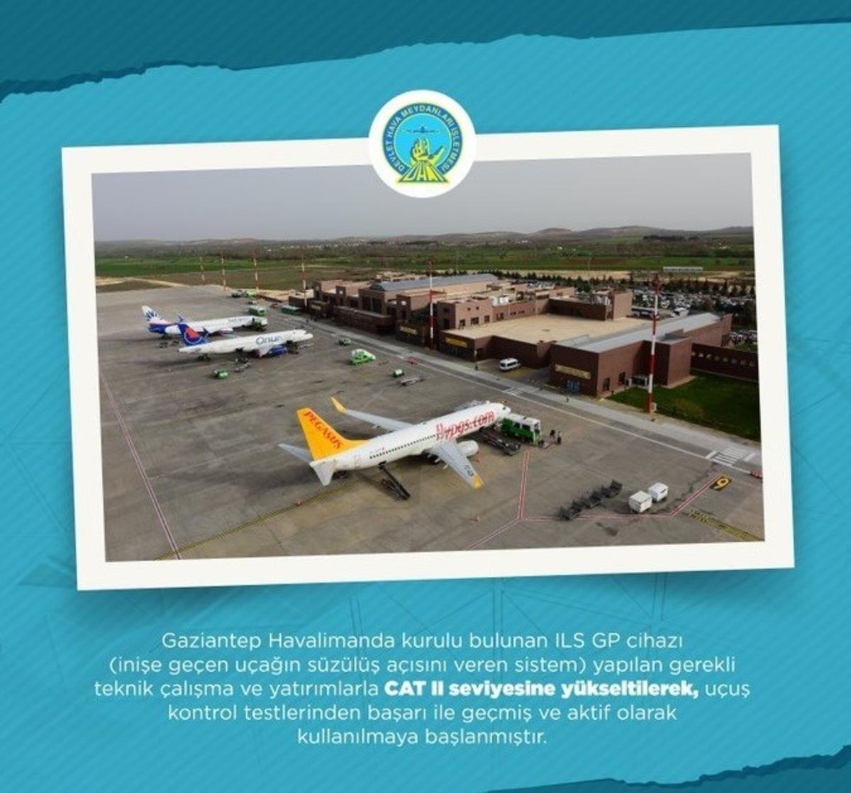 Gaziantep&rsquo;te sis nedeniyle u&ccedil;ak seferleri iptal edilmeyecek