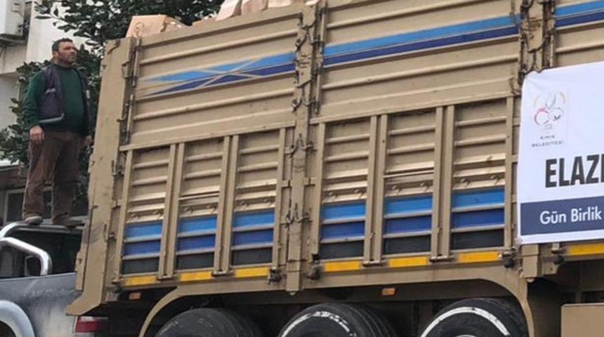 Yunusemreli muhtarların öncülüğünde Elazığ’a yardım