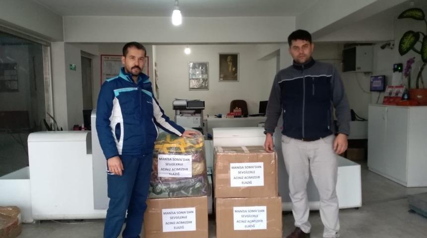 Soma&rsquo;dan Elazığ&rsquo;a yardım eli