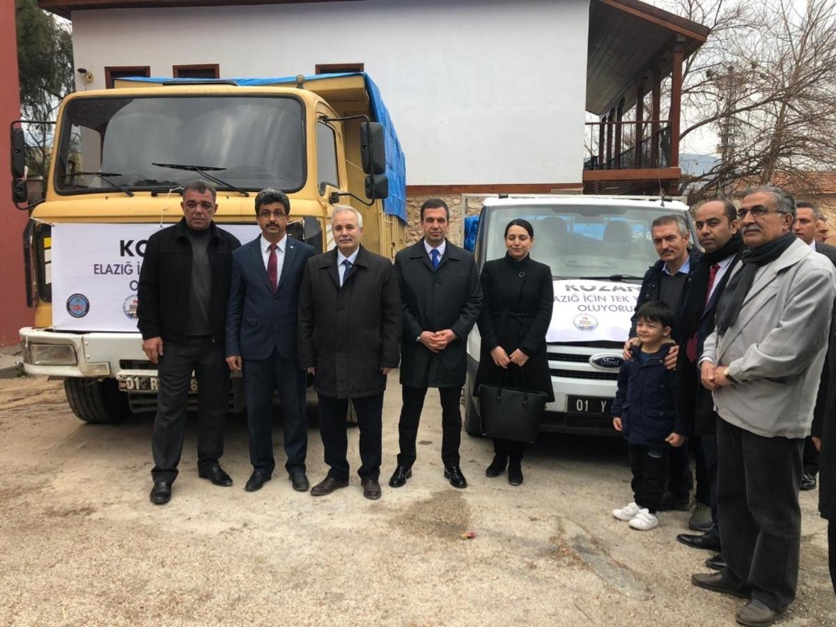 Kozan&rsquo;dan depremzedelere iki kamyon yardım