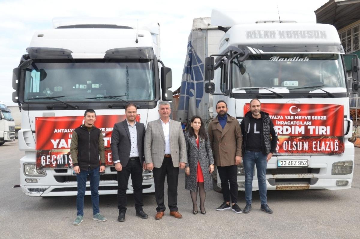 Antalyalı ihracat&ccedil;ılar depremzedelere 40 tonun &uuml;zerinde meyve-sebze g&ouml;nderdi