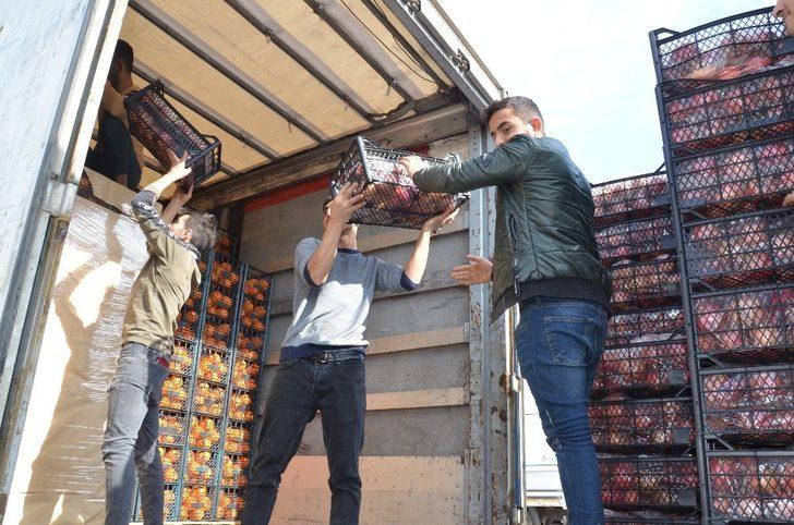 Antalyalı ihracatçılar depremzedelere 40 tonun üzerinde meyve-sebze gönderdi G4