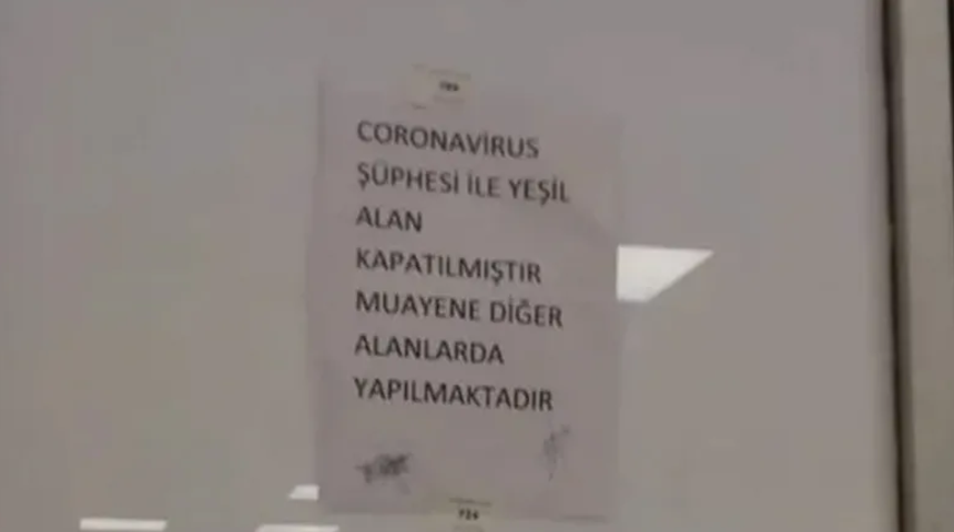 Kapıya asılan yazı ortalığı karıştırdı! Hastaneden flaş koronavirüs açıklaması!
