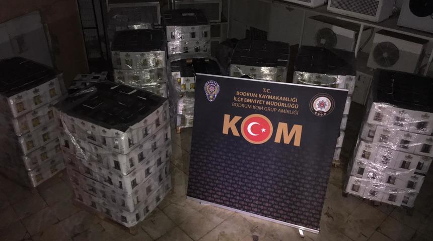 Bodrum'da 7 bin şişe sahte i&ccedil;ki ele ge&ccedil;irildi&nbsp;
