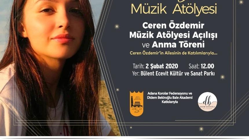 Ceren &Ouml;zdemir &Ccedil;ukurova&rsquo;da anılacak