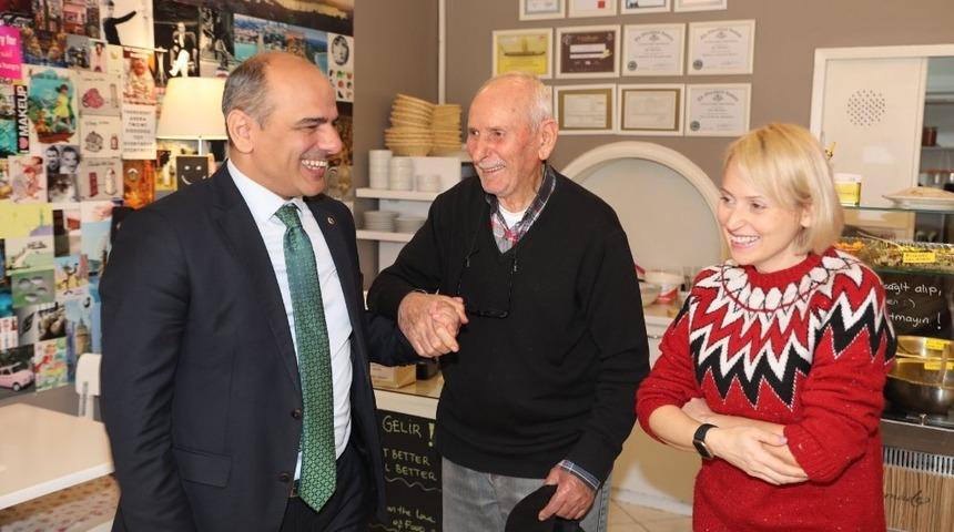 Başkan S&ouml;ğ&uuml;t&rsquo;ten esnafa ziyaret