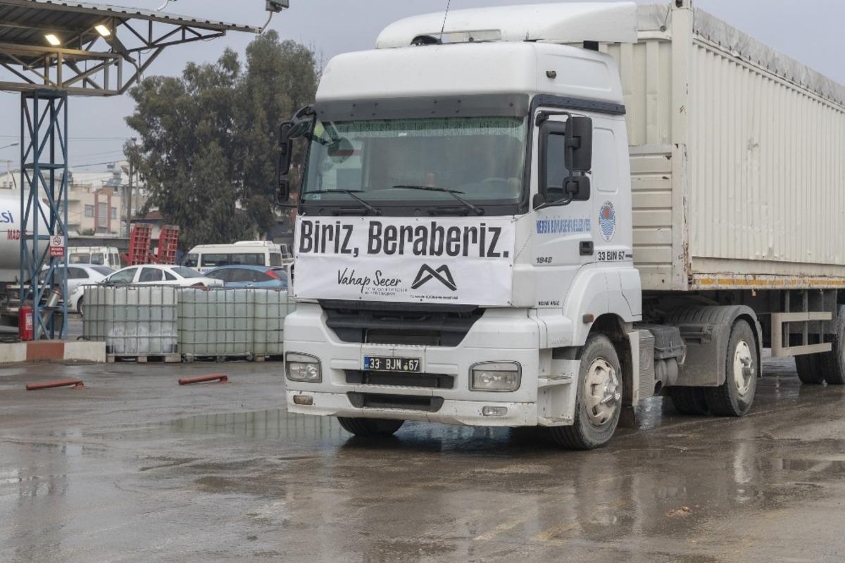 Mersin B&uuml;y&uuml;kşehir Belediyesinin Elazığ&rsquo;a yardımları s&uuml;r&uuml;yor