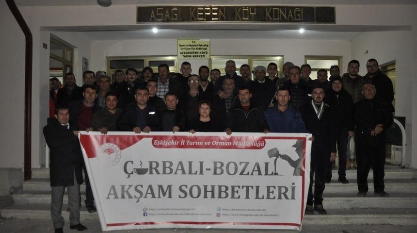 Çiftçilerle tarım sohbeti toplantıları sürüyor