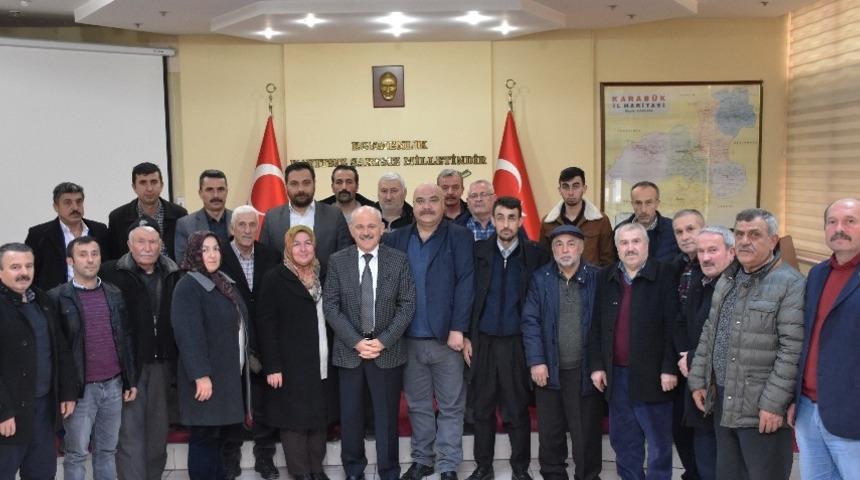 K&ouml;y muhtarları , Genel Sekreter Uzun&rsquo;u ziyaret etti