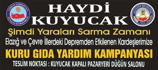 Kuyucaklılar depremzedeler için yardım kampanyası başlattı