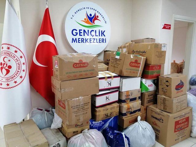 Çilimli Gençlik Merkezi’nden Elazığ’a yardım