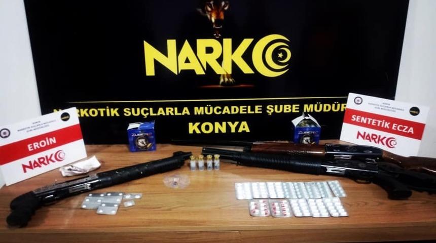 Konya&rsquo;da uyuşturucu operasyonu