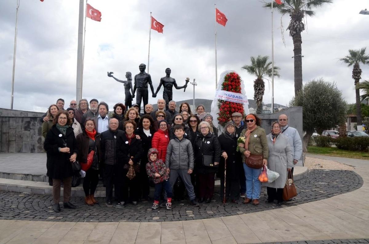 Kuşadası&rsquo;nda Selanik m&uuml;badilleri anıldı
