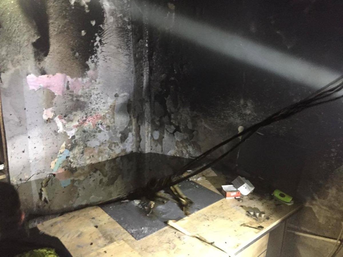 İş yerinin deposunda yangın