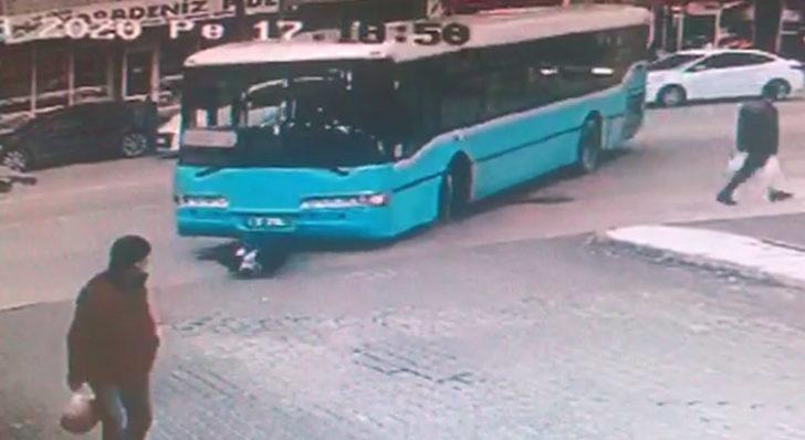 Bursa'da otobüsün kadına çarpma anı kamerada G2