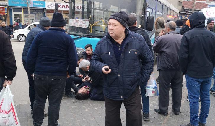 Bursa'da otobüsün kadına çarpma anı kamerada G4