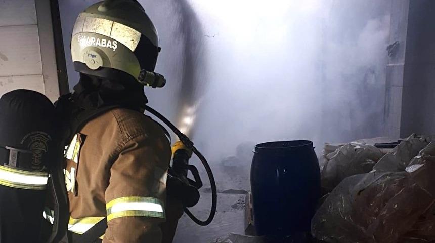 Zeytin imalathanesinde yangın &ccedil;ıktı