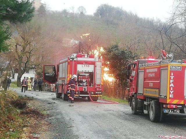 Ordu’da doğal gaz ana hattında patlama ve yangın