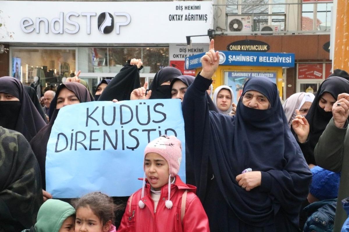 ABD ve İsrail&rsquo;in Filistin planı protesto edildi