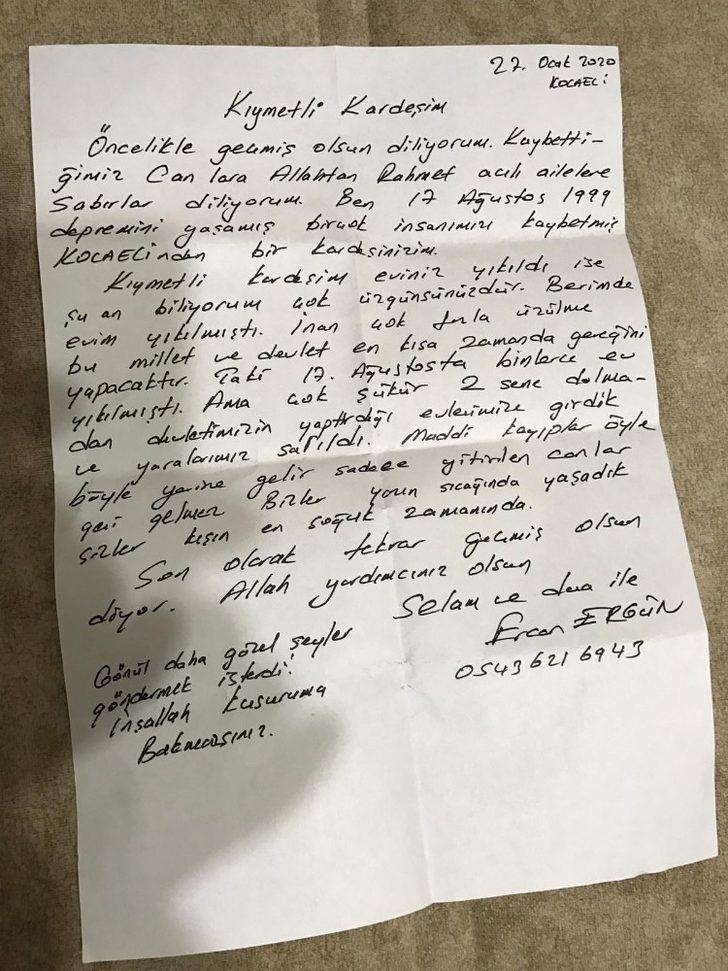 Depremzedenin, depremi yaşayan Elazığ’a gönderdiği mektup duygulandırdı G3