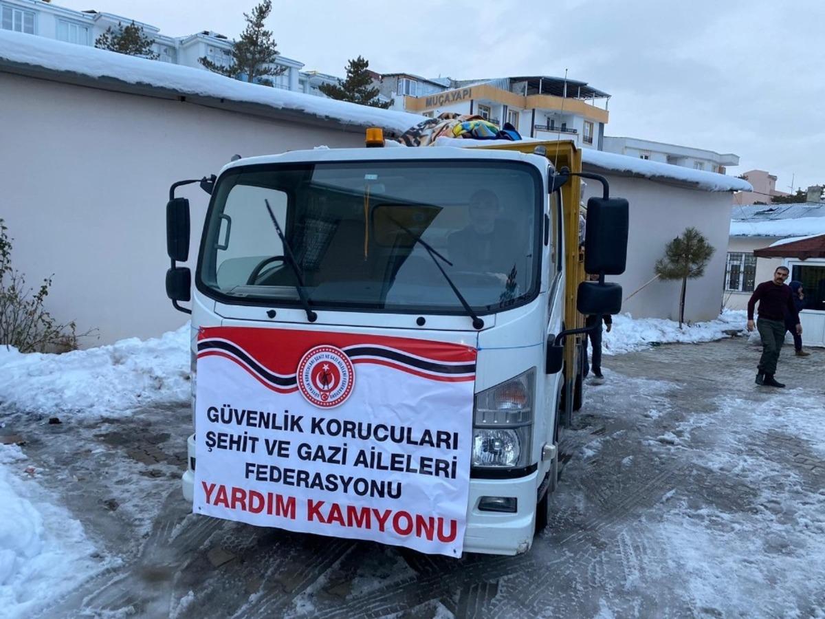 G&uuml;venlik Korucuları Şehit ve Gazi Aileleri Federasyonundan Elazığ&rsquo;a yardım