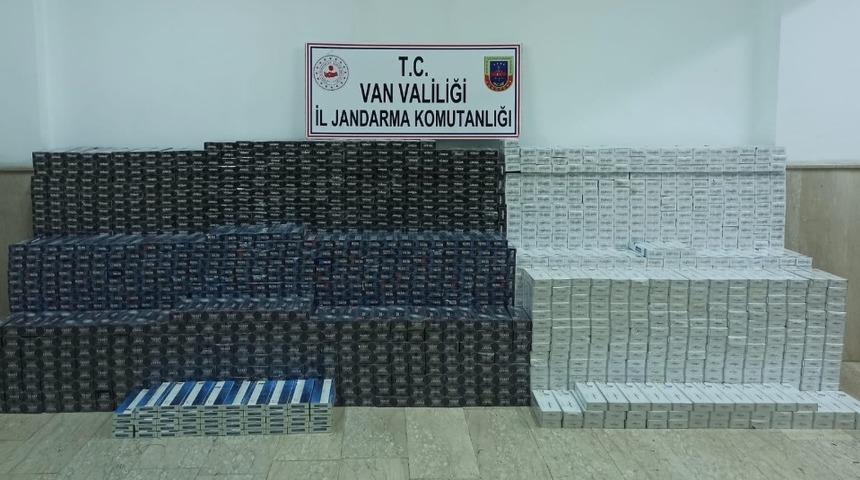 &Ccedil;aldıran&rsquo;da 28 bin 900 paket ka&ccedil;ak sigara ele ge&ccedil;irildi