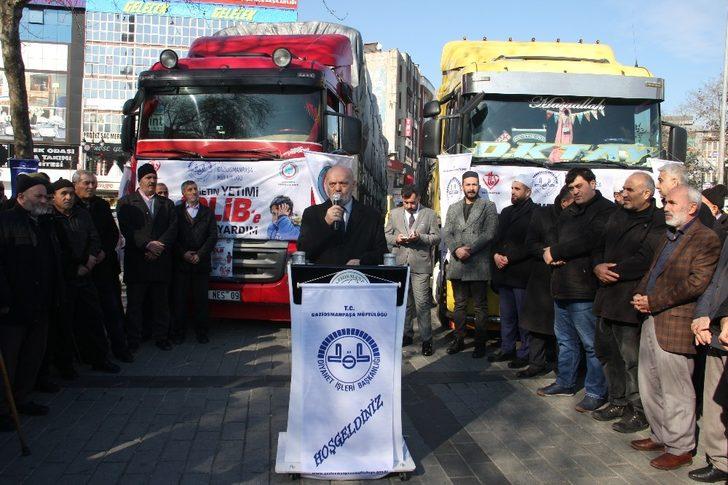 Gaziosmanpaşa’dan İdlib’e 5 tır dolusu yardım eli G4