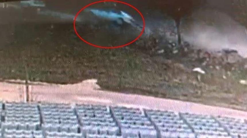 Suruç’ta otomobilin devrilme anı kamerada