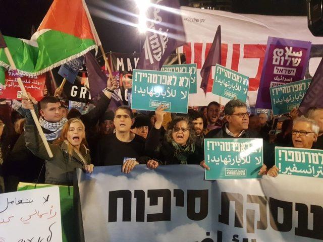 İsraillilerden ABD’nin sözde Orta Doğu barış planı protestosu
