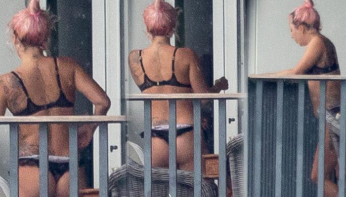 Lady Gaga evinin terasında fena yakalandı